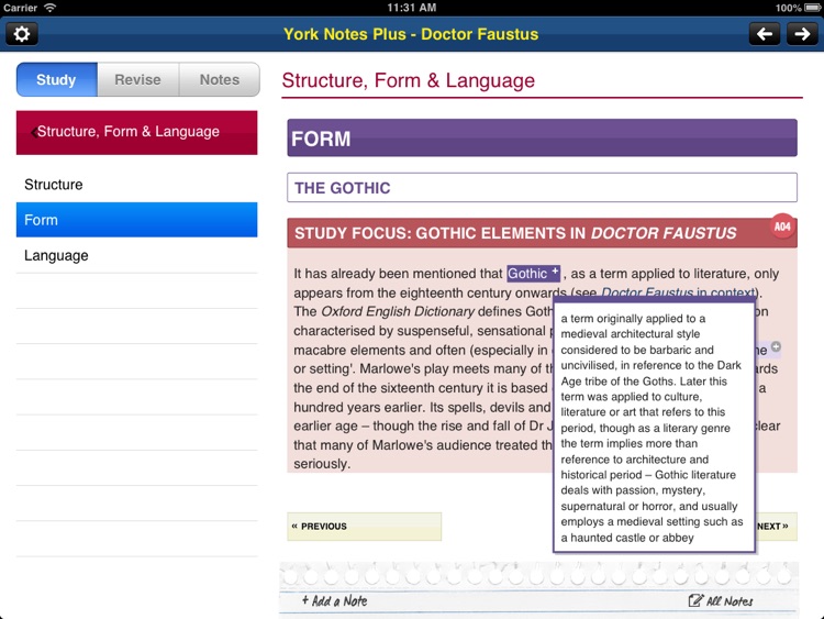 Doctor Faustus York Notes AS and A2 for iPad