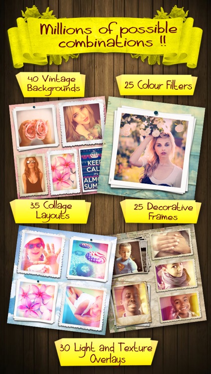 Vintaframe Pro - photo collage & scrapbooking frames for Instagram and twitter
