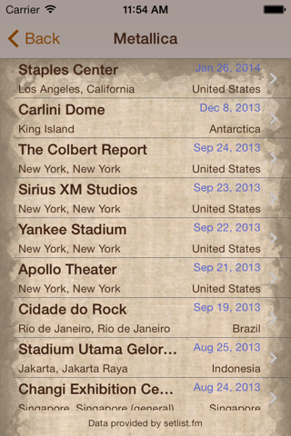 Setlist Searcher screenshot 3