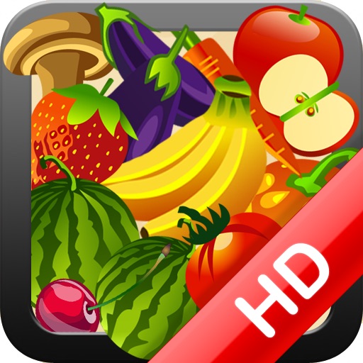 HD Fruit and Veggie Memory Match Free iOS App