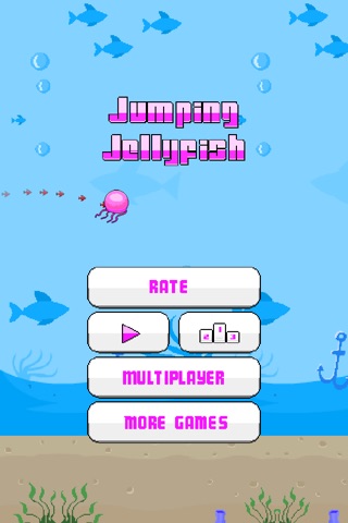 Jumpy Jellyfish Multiplayer Retro - Swimmy Fish Under The Sea With Flappy Tentacles screenshot 3