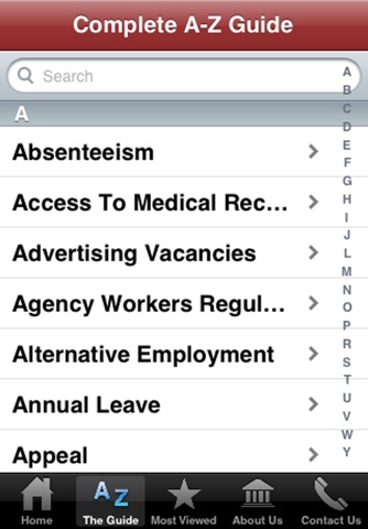 Peninsula's A-Z Guide to Employment Law Advice screenshot 2