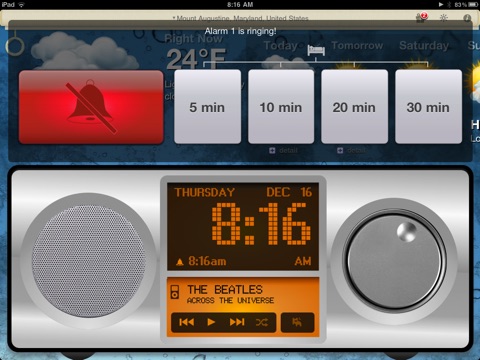 Alarm Clock & Weather HD - Digital Night Stand for iPad screenshot 3