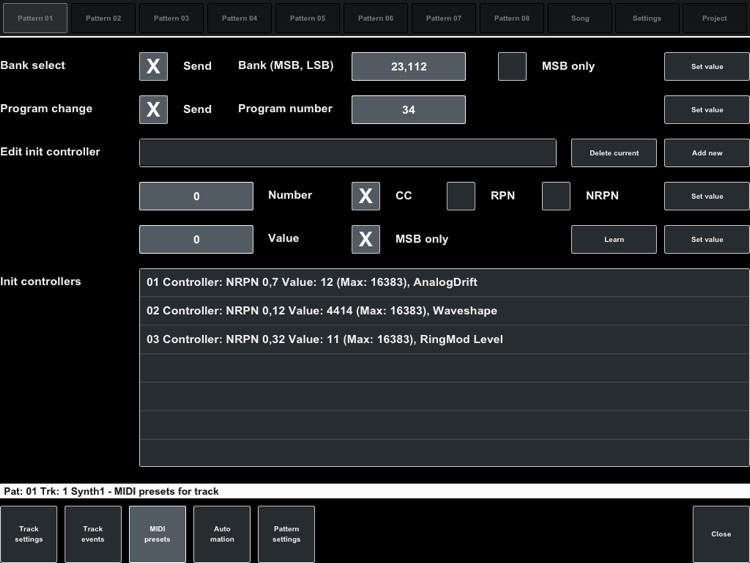 MIDI Pattern Sequencer screenshot-3