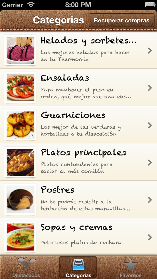 Recetas Cocina screenshot1