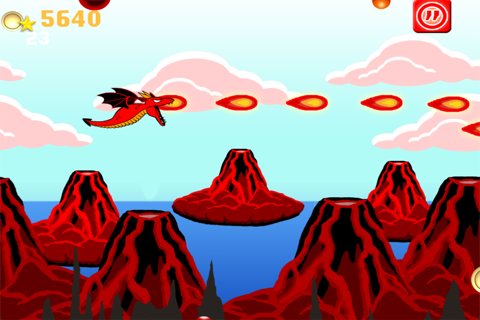 Dragon Vs. Fire Ballz - Free Flying Game screenshot 2