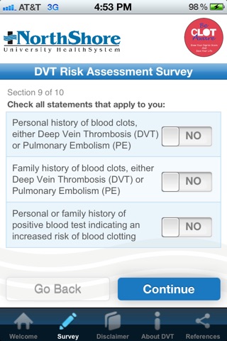 Caprini DVT Risk screenshot 3