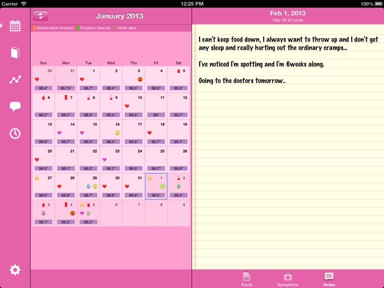 Menstrual Calendar for iPad