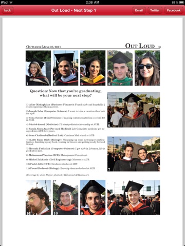 AUB Outlook screenshot 3