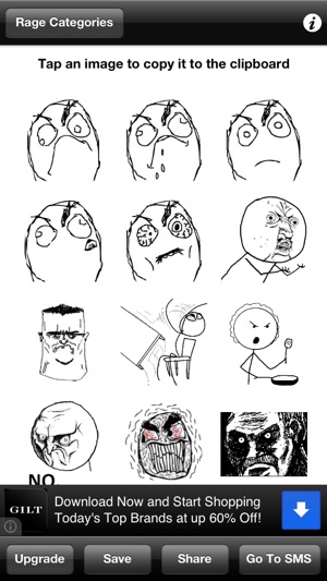 RageToSMS Lite - Rage Faces for Texting 