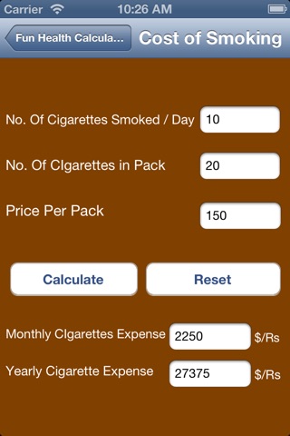 Fun Health Calculator screenshot 4