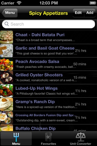 Appetizer Recipes for iPhone, iPad and iPod screenshot 2