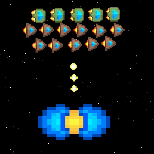 A Retro Space Invader Shooter Game Icon