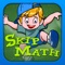 Skip Math is a “Doodle Jump” style game (play by tilting the device from side to side) in which a boy or girl character jumps from platform to platform trying not to fall