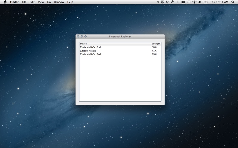 【图】Bluetooth Explorer(截图2) 【图】Bluetooth Explorer(截图2)