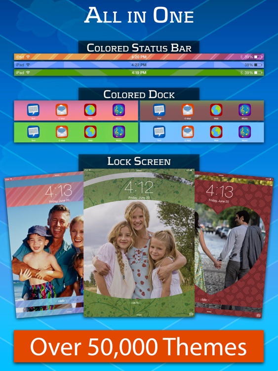 theme foundry hd ez lock screen slide to unlock color dock dots