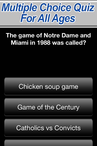 Notre Dame Football Trivia Quiz - Indiana Fighting Irish Intercollegiate Athletics Game screenshot 2