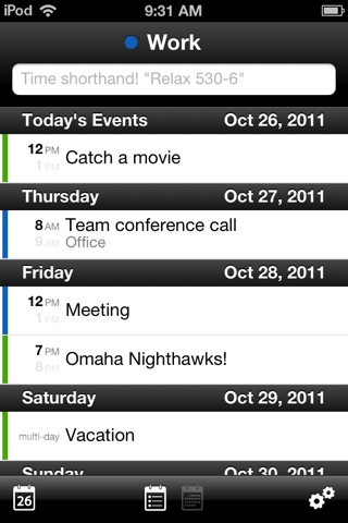QuickCal - The natural language calendar for iOS screenshot 2