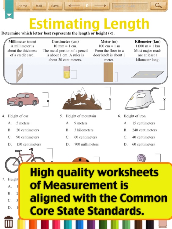 Kids Math-Metric Measurement Worksheets(Grade 4)