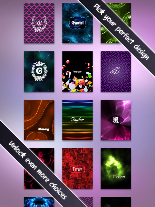 Neon Monogram HD FREE - Designer Wallpaper, Icon Skin Monogr(圖5)-速報App