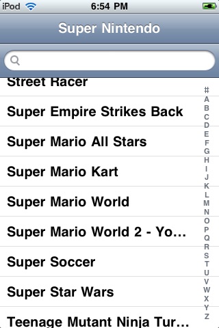 Super Nintendo Cheat Codes screenshot 2