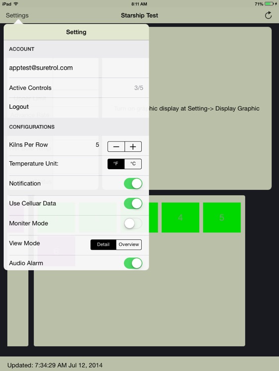 Kiln Monitor For iPad