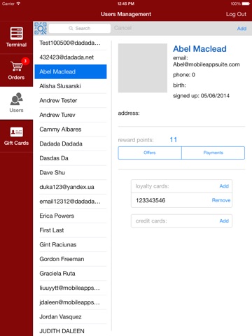 Loyalty Manager - for iPad screenshot 2