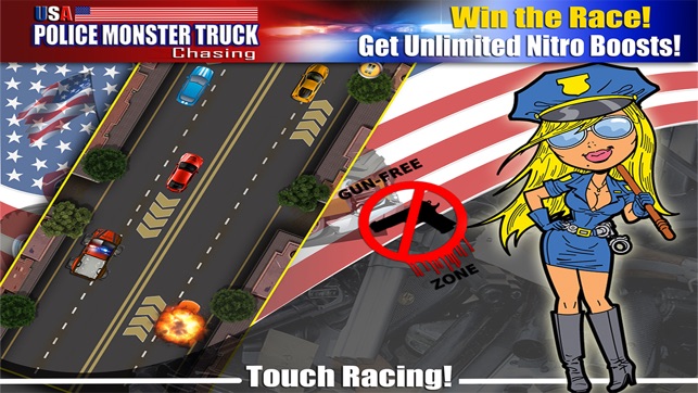 USA Monster Police Truck : Crime Crush Racing Games(圖3)-速報App