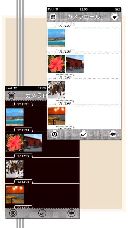 Calendar Album-You can easily organize photos. Do you have a picture taken with a camera that is cluttering up the camera roll? You can organize folders and, in the order of their time with this app!