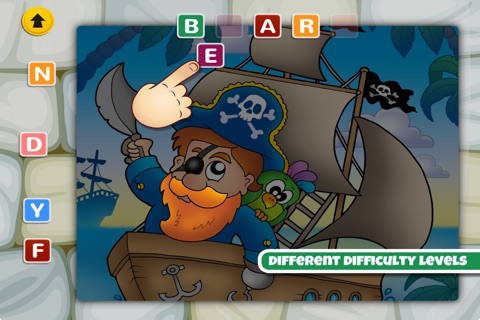 Word Learning Puzzle for Kids and Toddlers - Adventures, Pirates and Treasures screenshot 4