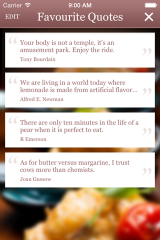 Foodie Pocket Quotes screenshot 4