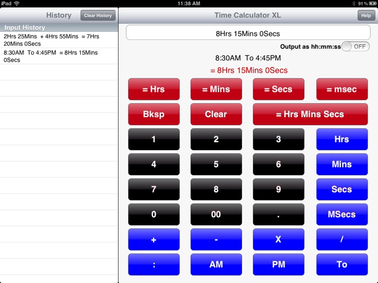 Time Calculator XL