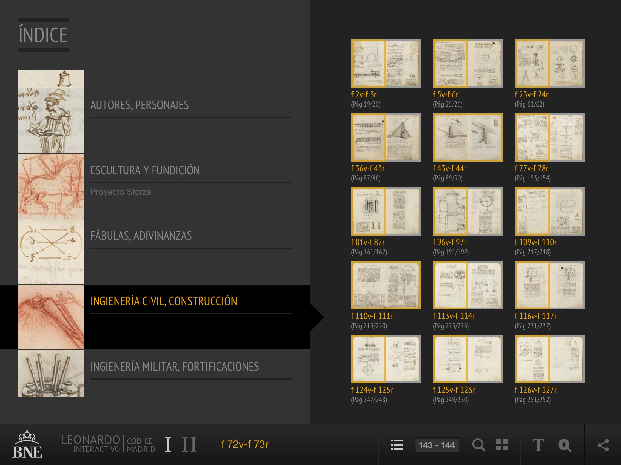 Leonardo Interactivo - Códices Madrid de la BNE screenshot 4