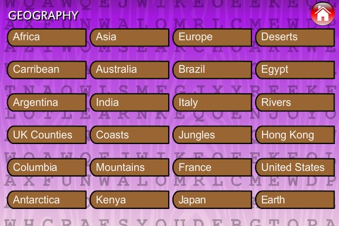 Word Search Humanities (Geography, History, Religion) screenshot 2