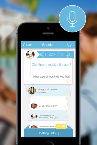 DuoSpeak Italian: Interactive Conversations - learn to speak a language - vocabulary lessons and audio phrases for travel, school, business and speaking fluently screenshot 3