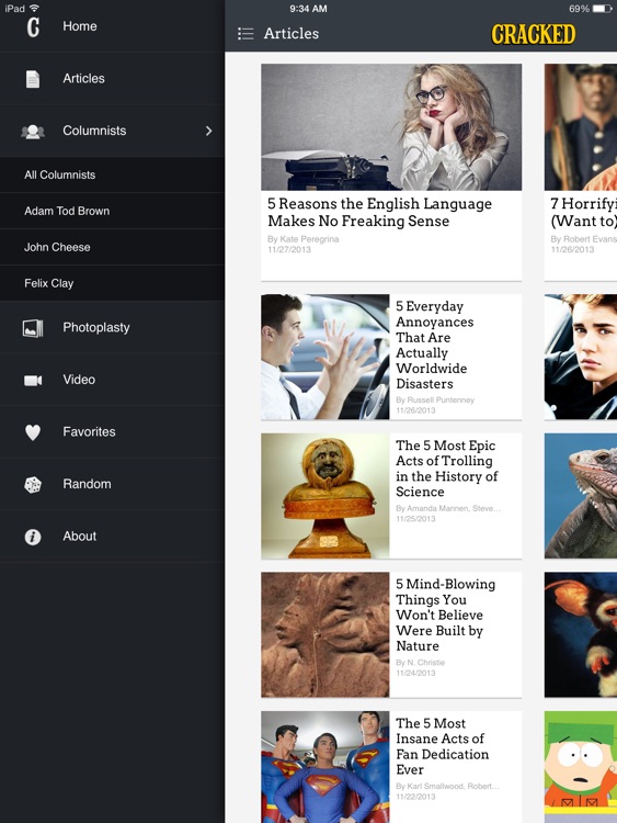Cracked.com for iPad