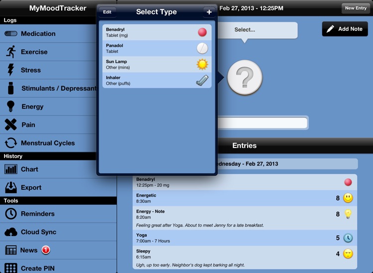 MyMoodTracker for iPad