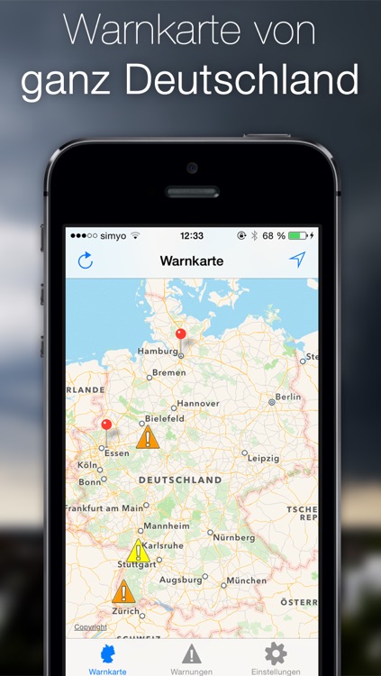 UnwetterWarnung - Alarm bei Gewitter, Schnee, Sturm und Regen screenshot-3