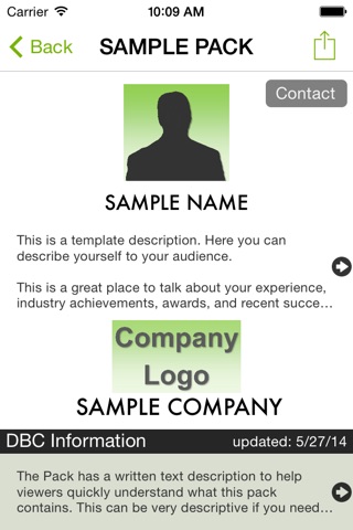AppPack DBC - (Digital Business Card) by ubersimple screenshot 2