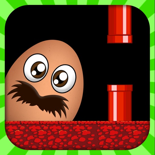 Angry Egghead - Tap to flap the egg but avoid the pipes Icon