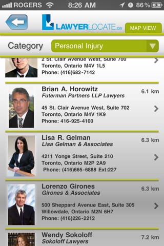 LawyerLocate Mobile App screenshot 2