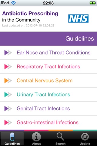 NHS Antibiotic Prescribing Guidelines SHIP screenshot 2