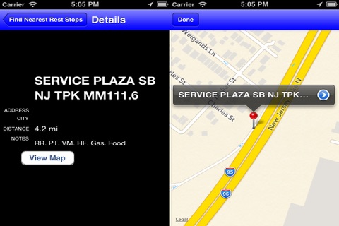 Find Nearest Rest Stops screenshot 2