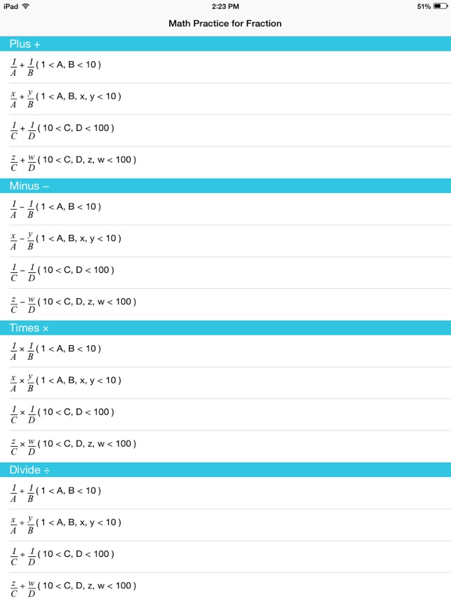 Math Practice for Fraction(圖2)-速報App