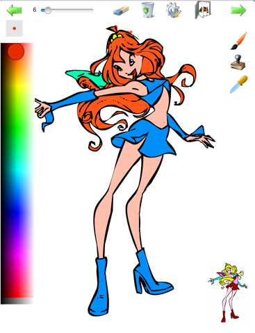 Livre de coloriage pour les filles - Personnages de dessins animés - HD screenshot 2