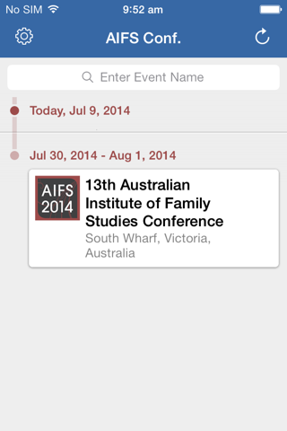 13th Australian Institute of Family Studies Conference screenshot 2