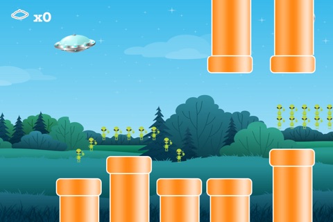 Flying Saucer Free: A tiny UFO's flappy adventure in gravity screenshot 2