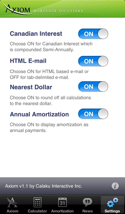 Axiom Mortgage Calculator