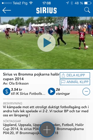 Sirius Fotboll screenshot 4