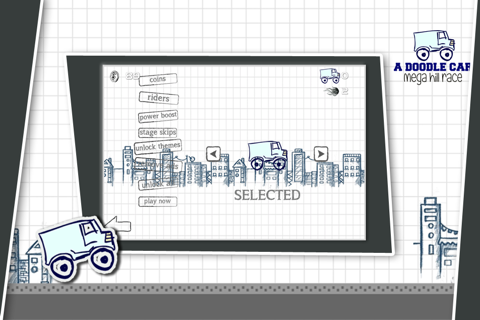 A Doodle Car Mega Hill Race - Extreme Racing Free Game screenshot 4